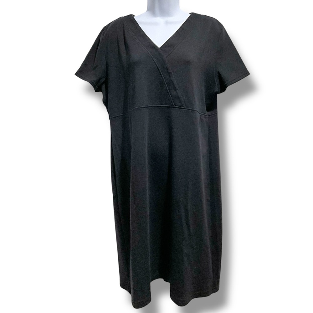 Hanna Andersson Size XL Black Dress Short Sleeve Empire Waist